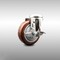 Service Caster 4 Inch 316SS Maroon Polyurethane Wheel Swivel Bolt Hole Caster with Brake SCC SCC-SS316BH20S414-PPUB-MRN-TLB - alternate 1